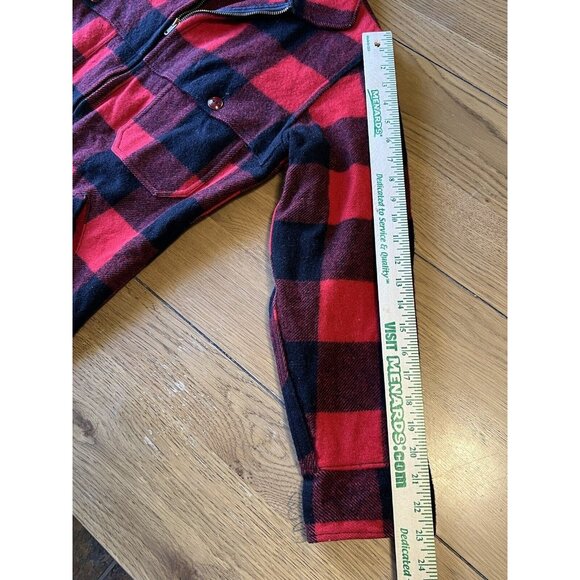 Woolrich Mackinaw Buffalo Plaid Wool Full Zip Hunting Jacket 124 - Men's Vintage - Picture 11 of 16